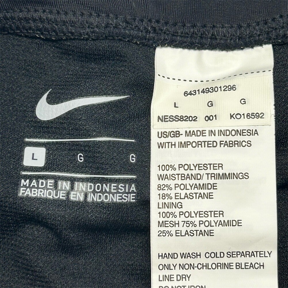 Nike Swim Skirt Skort Womens Size L Black Solid Zip Pocket Built-In Briefs - Picture 2 of 7
